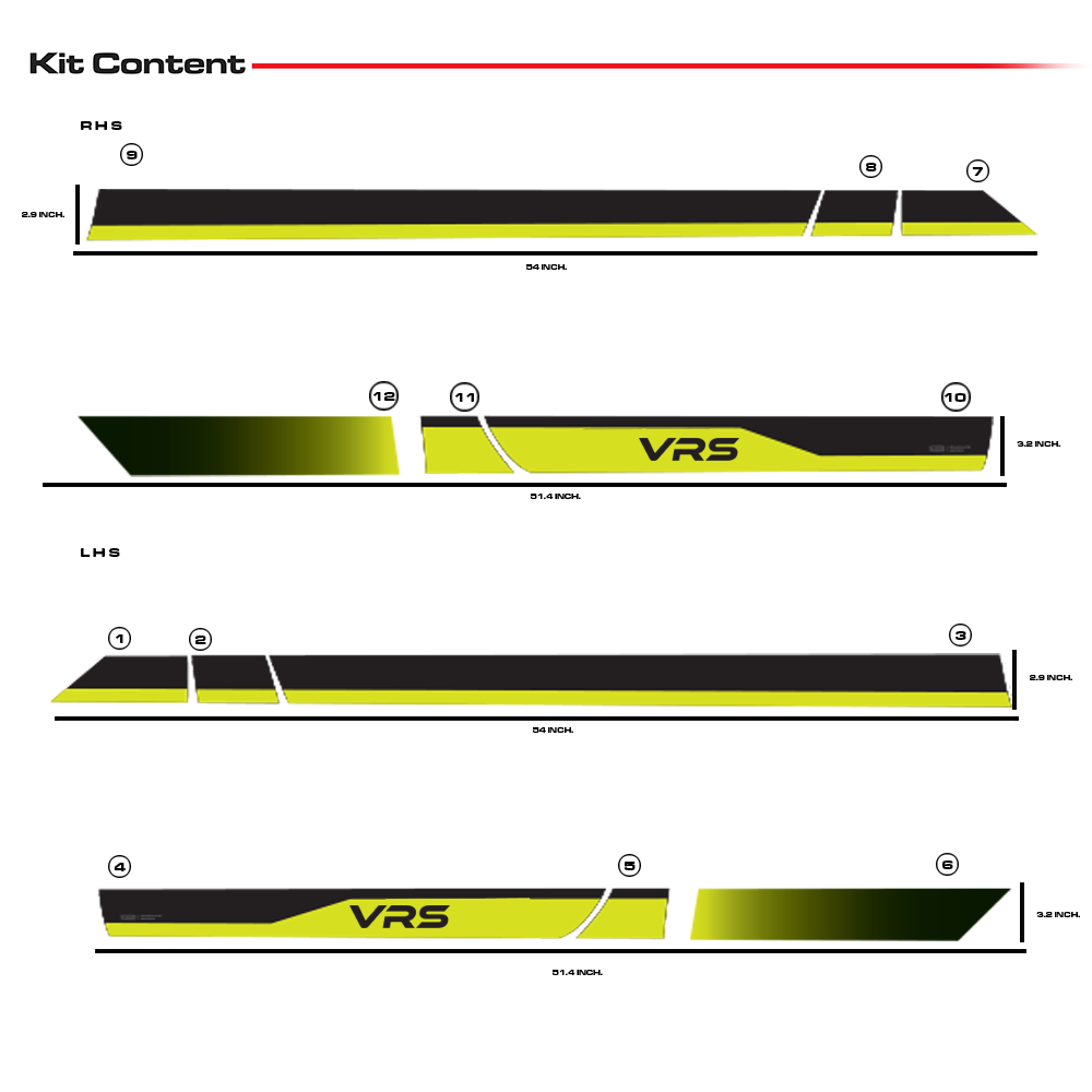 IDE GRAPHICS SERIES - VRS Edition for Skoda Slavia (Carbon Steel)