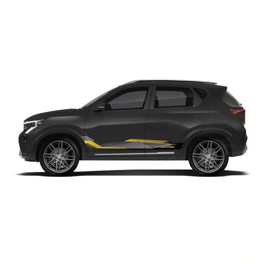 Mute The Noise Edition Graphics for Kia Sonet black