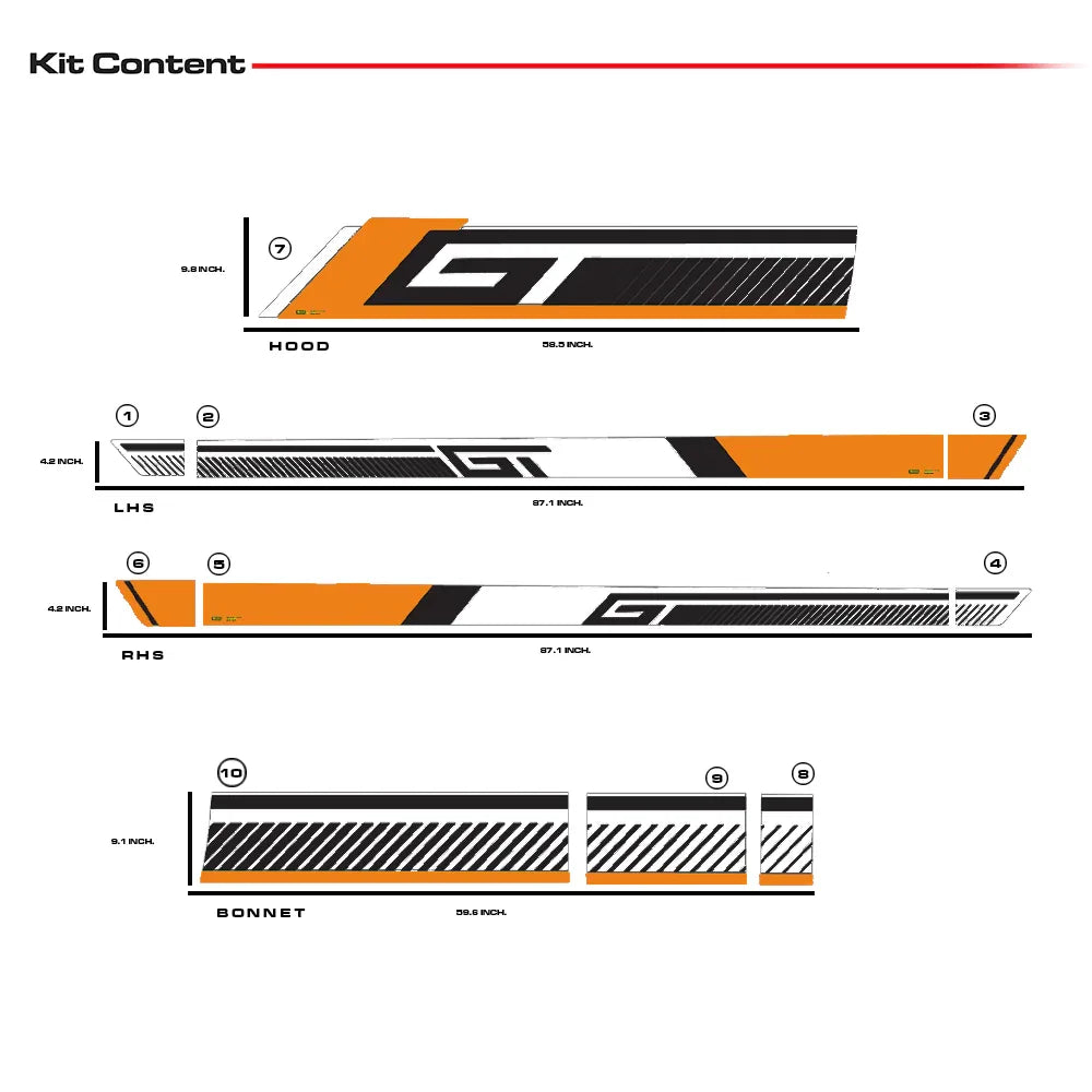 GT Edition Car Graphics Kit for VW Polo blue