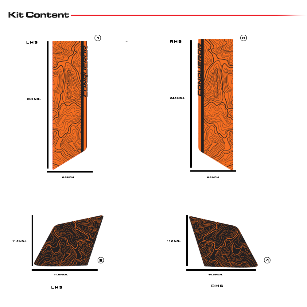 IDE GRAPHICS SERIES - Conqueror Edition for Mahindra  XUV 300 /2023-Present (Napoli Black)