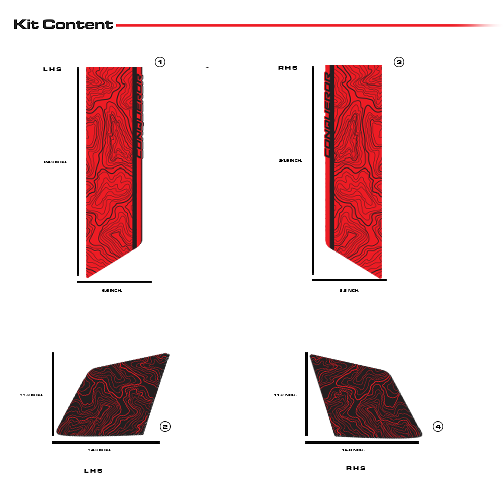 IDE GRAPHICS SERIES - Conqueror Edition for Mahindra  XUV 300 /2023-Present (Dsat Silver)