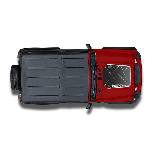 IDE Graphics Series - Urban Edition | Only Bonnet Decal for Mahindra Thar / Rage Red
