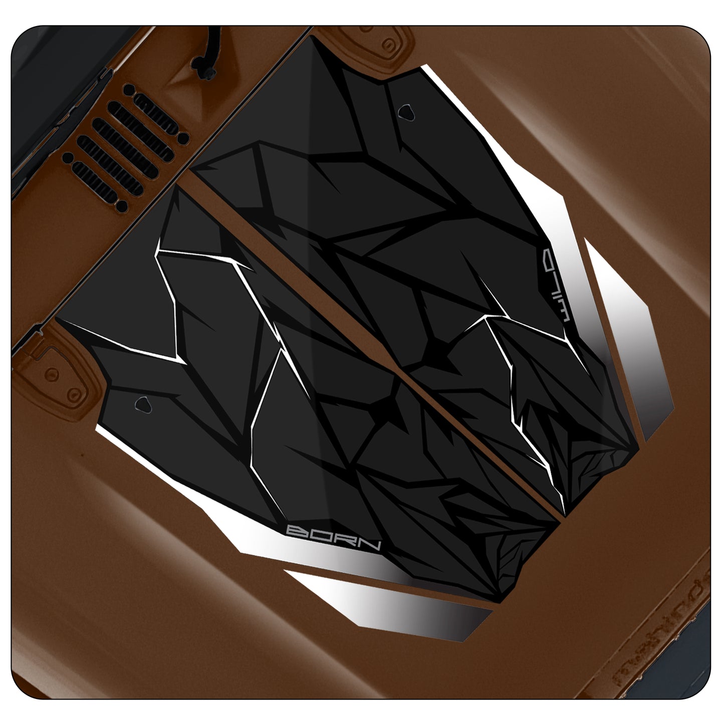 IDE Graphics Series - Wild X Edition for Mahindra  Thar Roxx / Bonnet (Burnt Sienna)