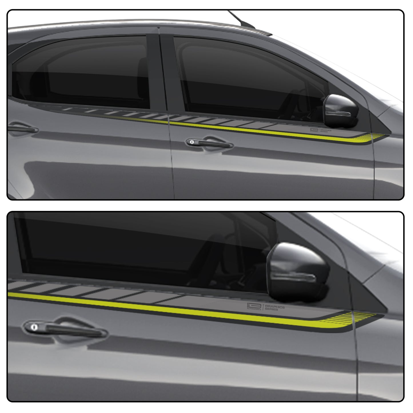 IDE GRAPHICS SERIES - Offbeat Edition for Tata Tiago (Daytona Grey)