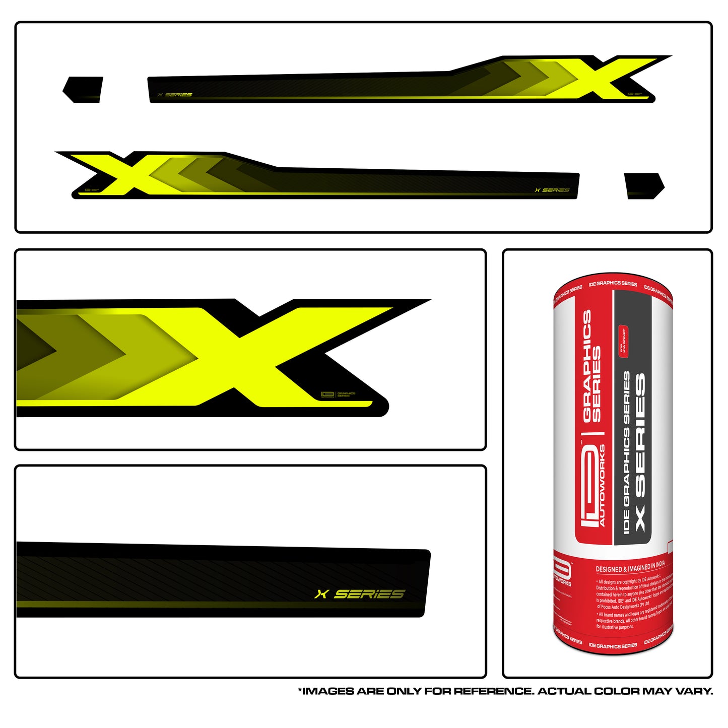 IDE GRAPHICS SERIES - X Series for Kia Sonet (Gravity Grey)