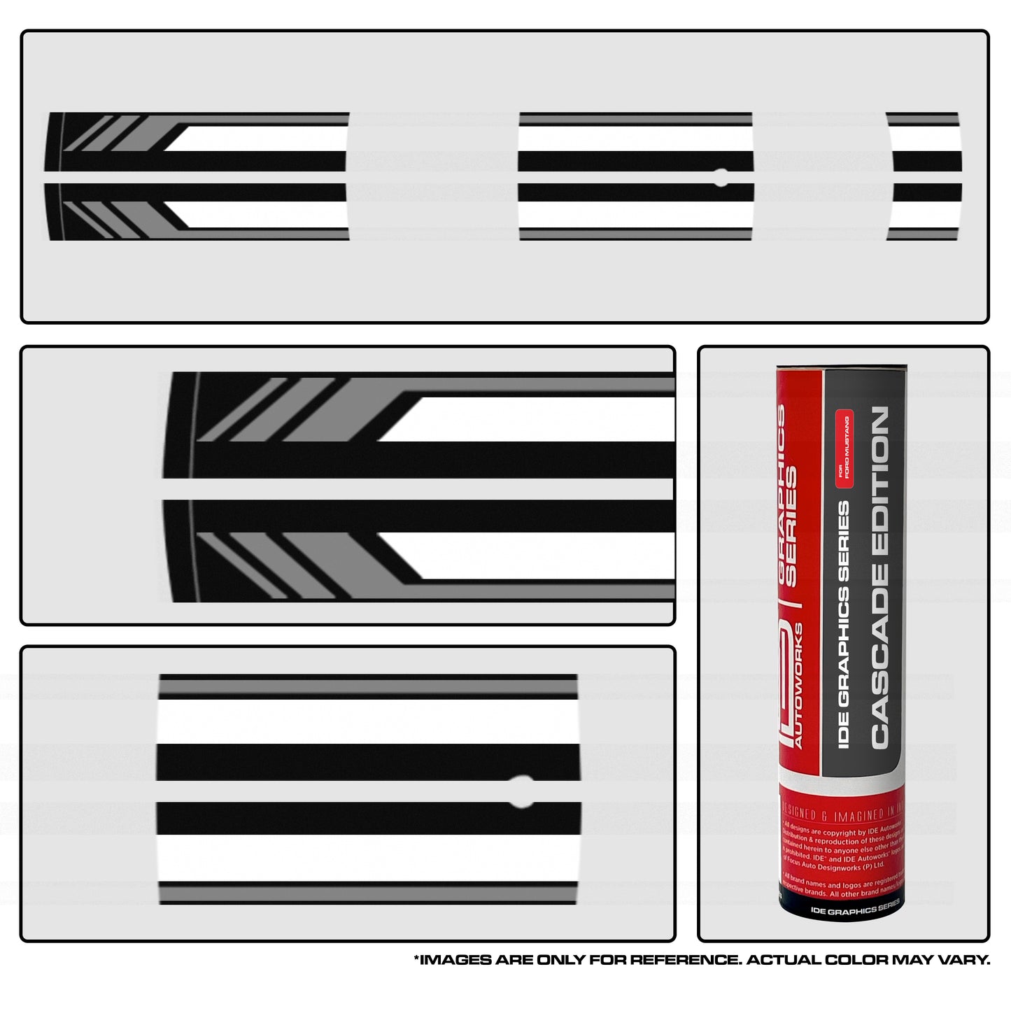 IDE PREMIUM GRAPHICS SERIES - Cascade Edition Top for Ford Mustang (Shadow Black)