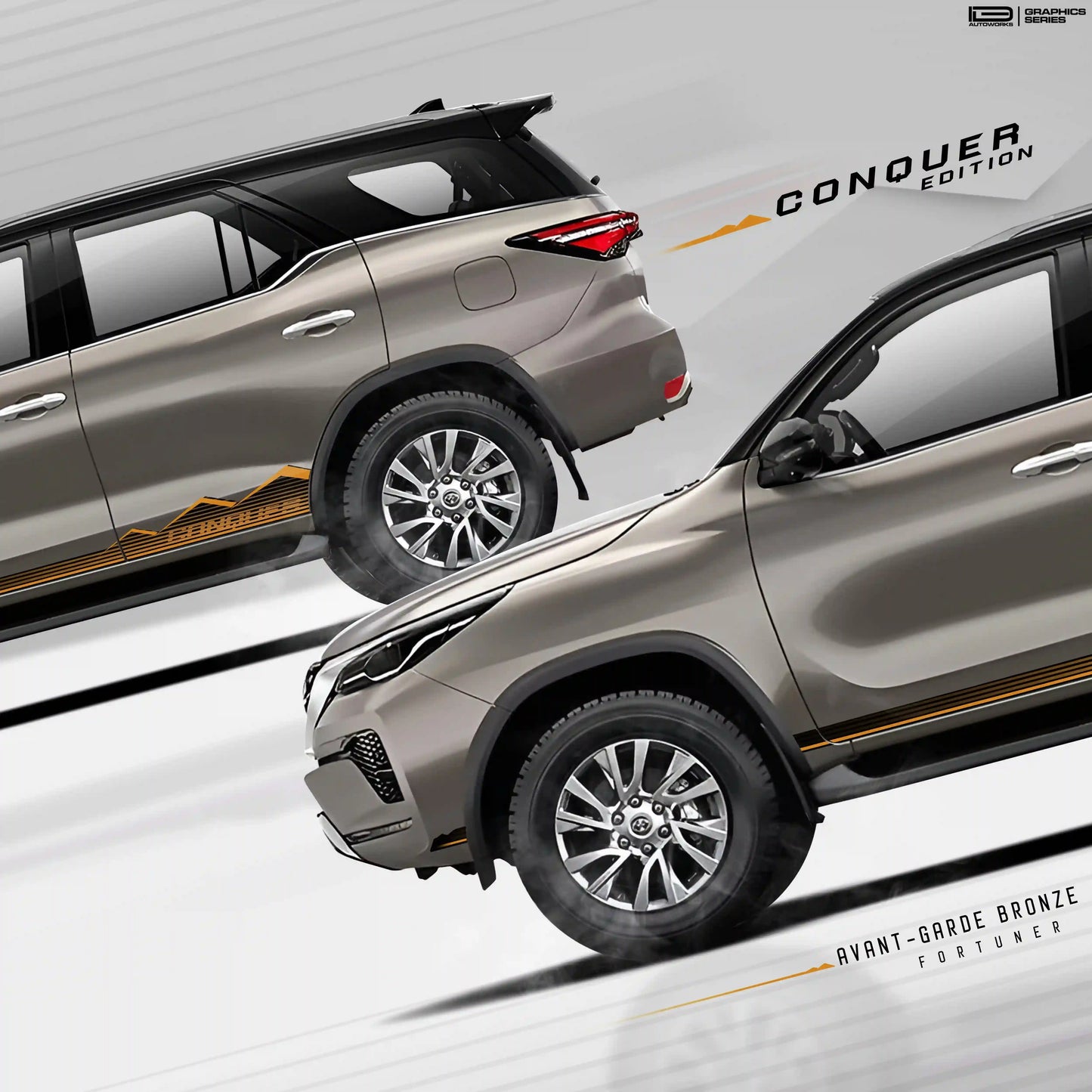 Conquer Edition Graphics for Toyota Fortuner grey