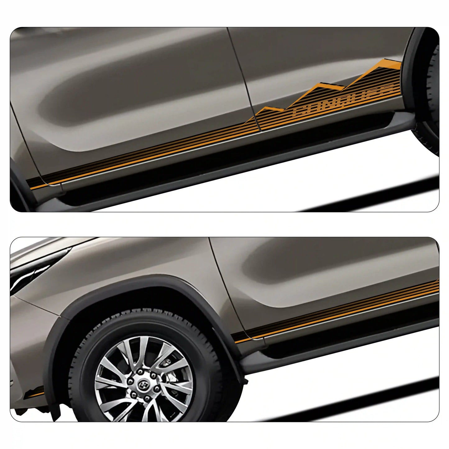 Conquer Edition Graphics for Toyota Fortuner grey