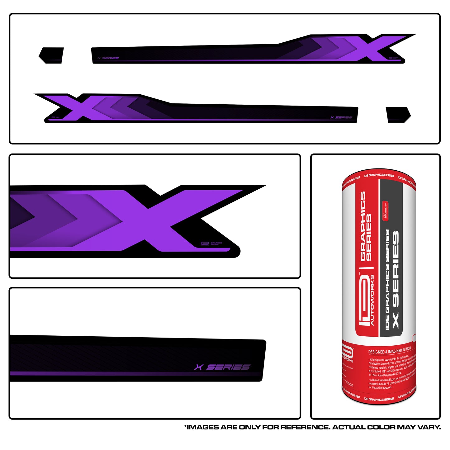IDE GRAPHICS SERIES - X Series for Kia Sonet (Glacier White Pearl)