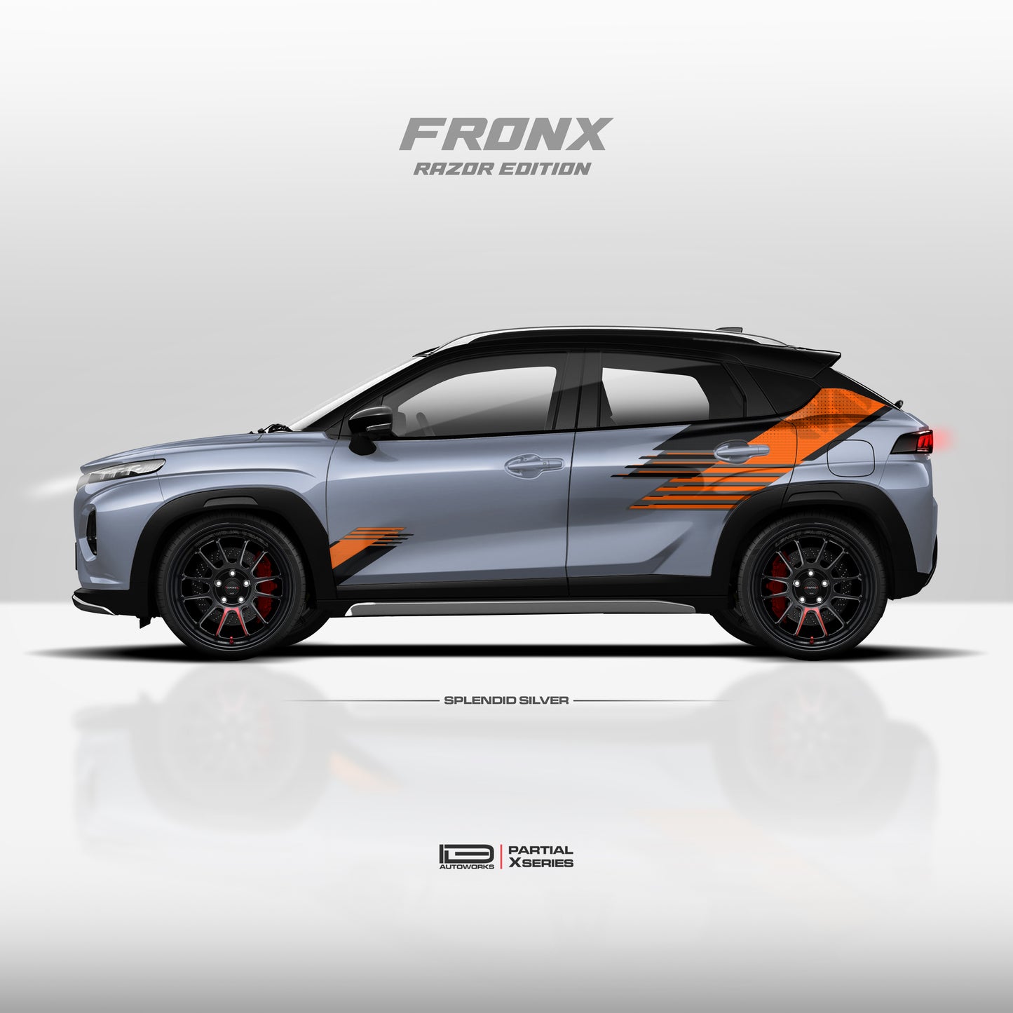 IDE PARTIAL X SERIES - Razor Edition for MARUTI SUZUKI Fronx (Splendid Silver)