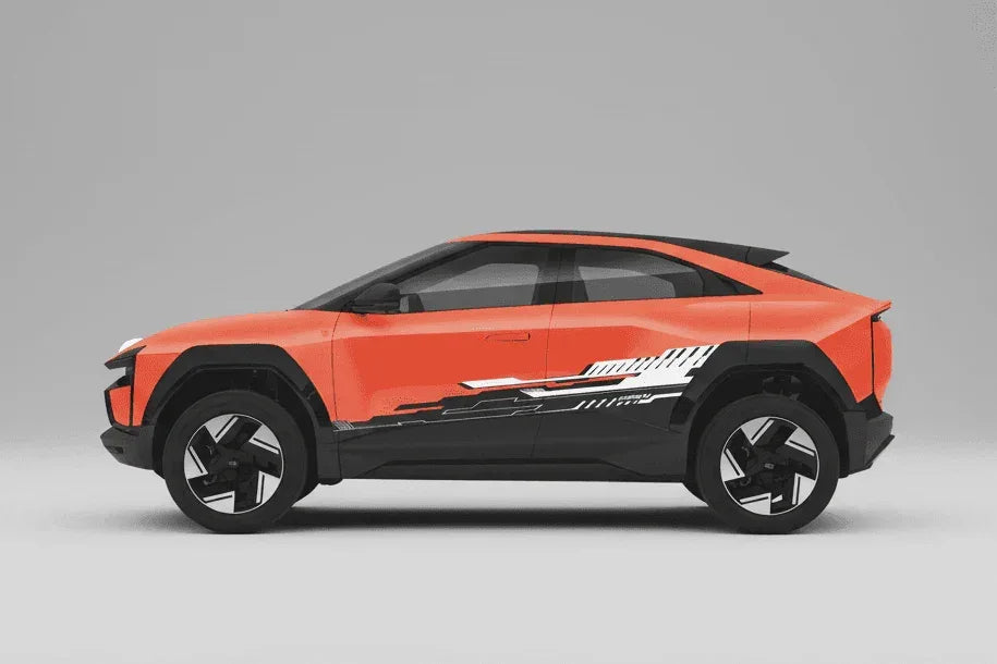 "CoreX Edition Graphics for Mahindra BE6 orange"