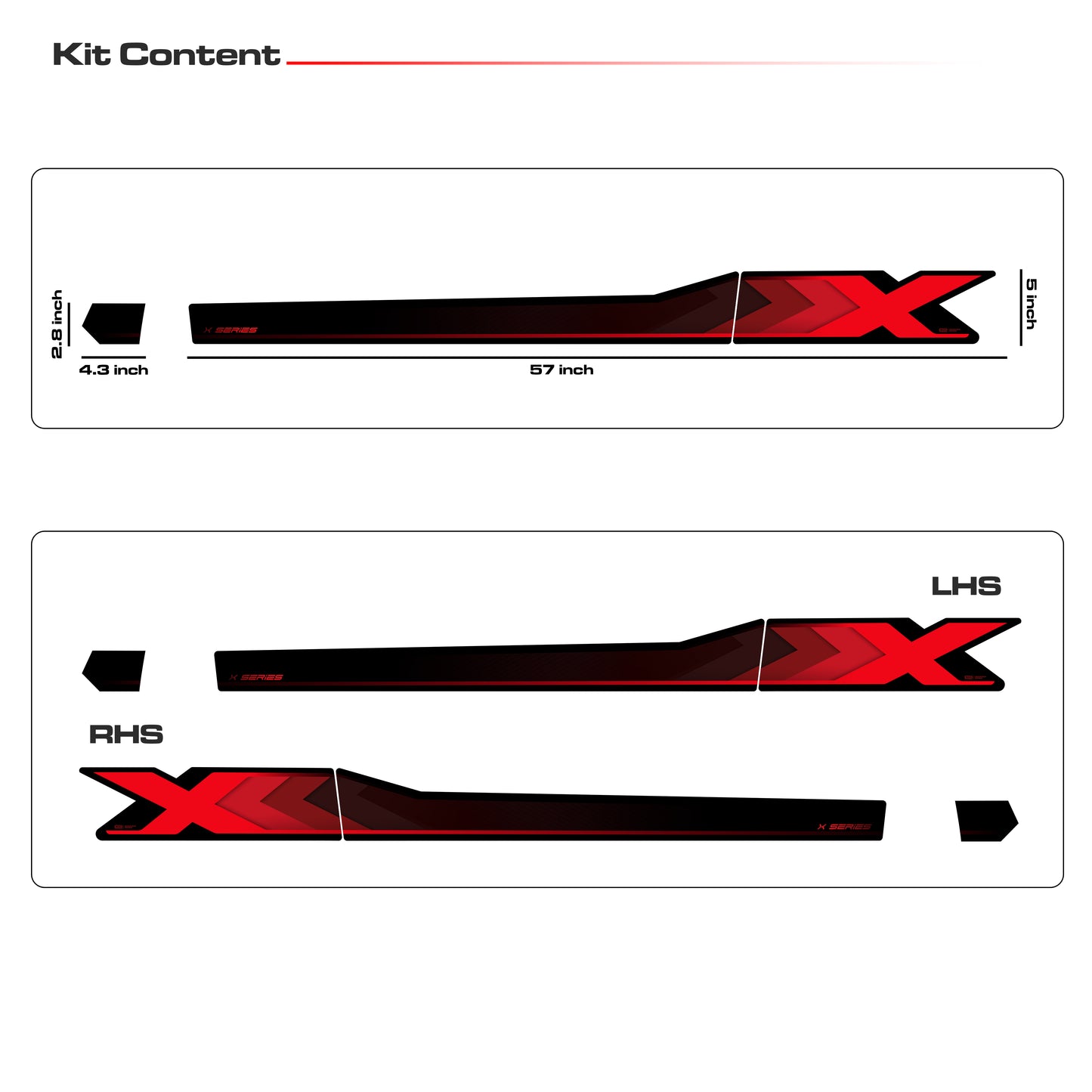 IDE GRAPHICS SERIES - X Series for Kia Sonet (Sparkling Silver)
