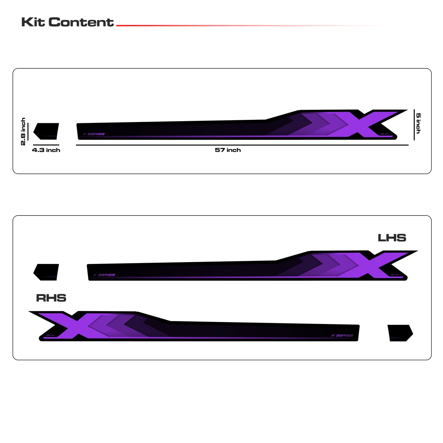 IDE GRAPHICS SERIES - X Series for Kia Sonet (Glacier White Pearl)