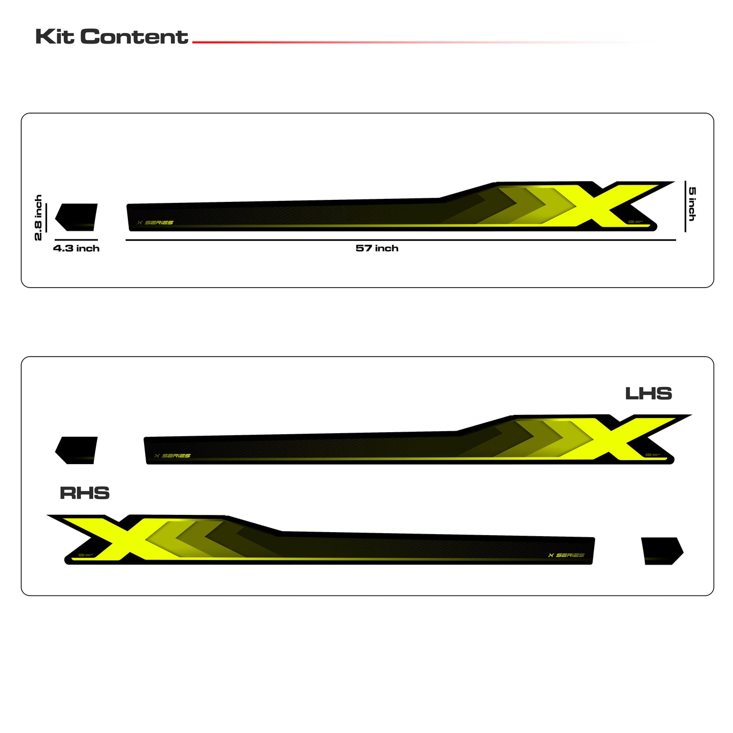 IDE GRAPHICS SERIES - X Series for Kia Sonet (Gravity Grey)