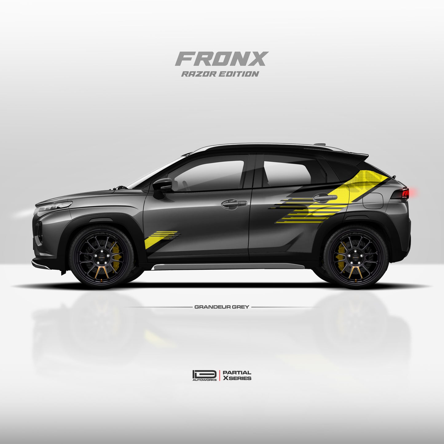 IDE PARTIAL X SERIES - Razor Edition for MARUTI SUZUKI Fronx (Grandeur Grey)