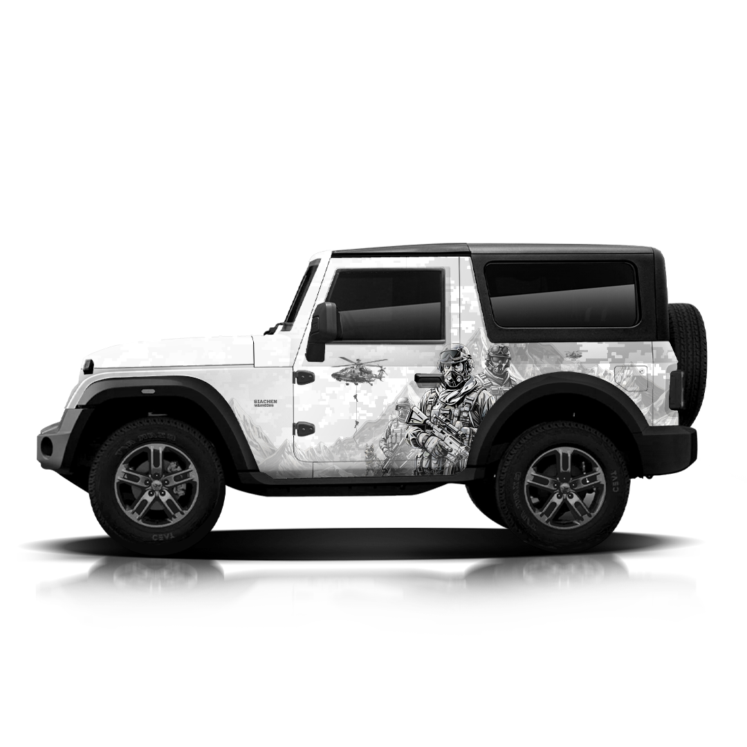 IDE ONE OFF EDITION - Warrior Edition for Mahindra Thar (Everest White)