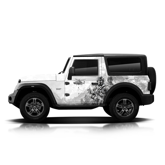 IDE ONE OFF EDITION - Warrior Edition for Mahindra Thar (Everest White)