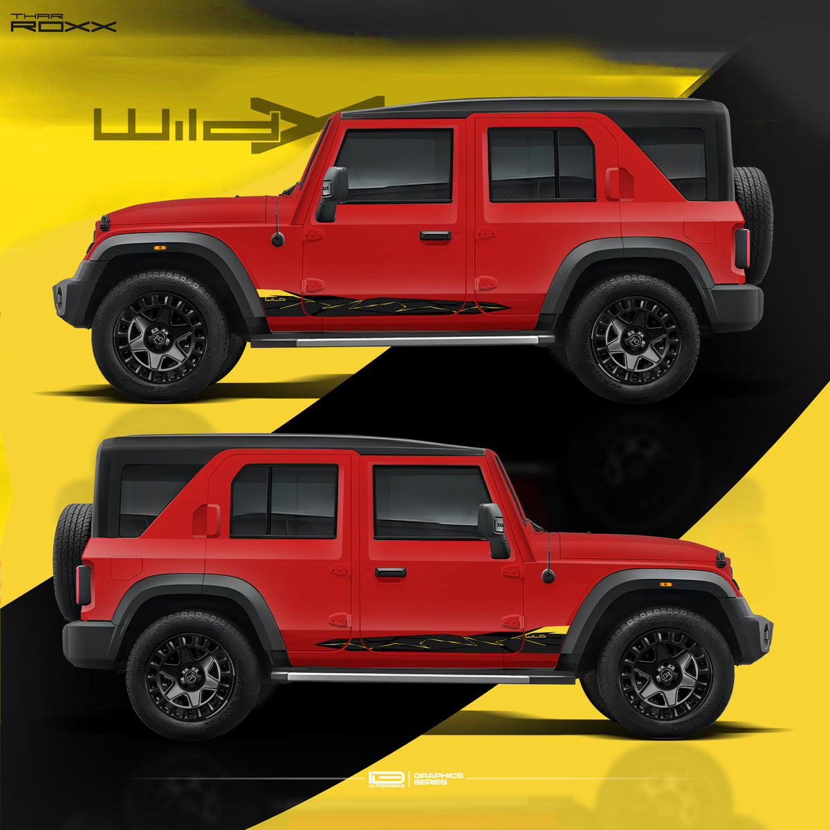 Wild-x Edition graphics for mahindra roxx -Vehicle specific graphics