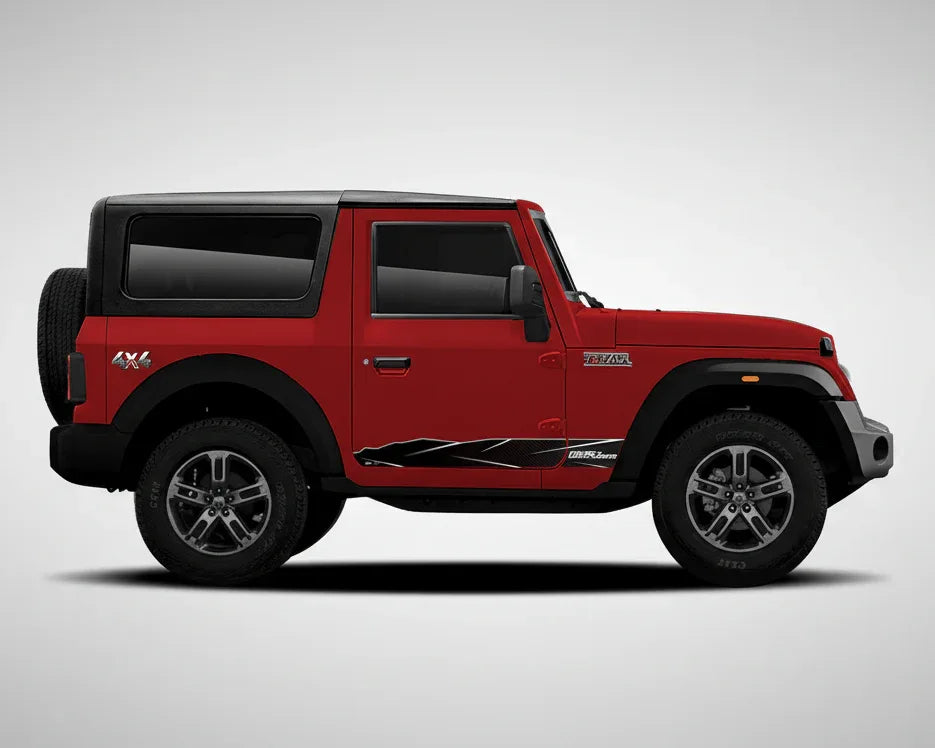 Urban Edition Side Graphics for Mahindra Thar red