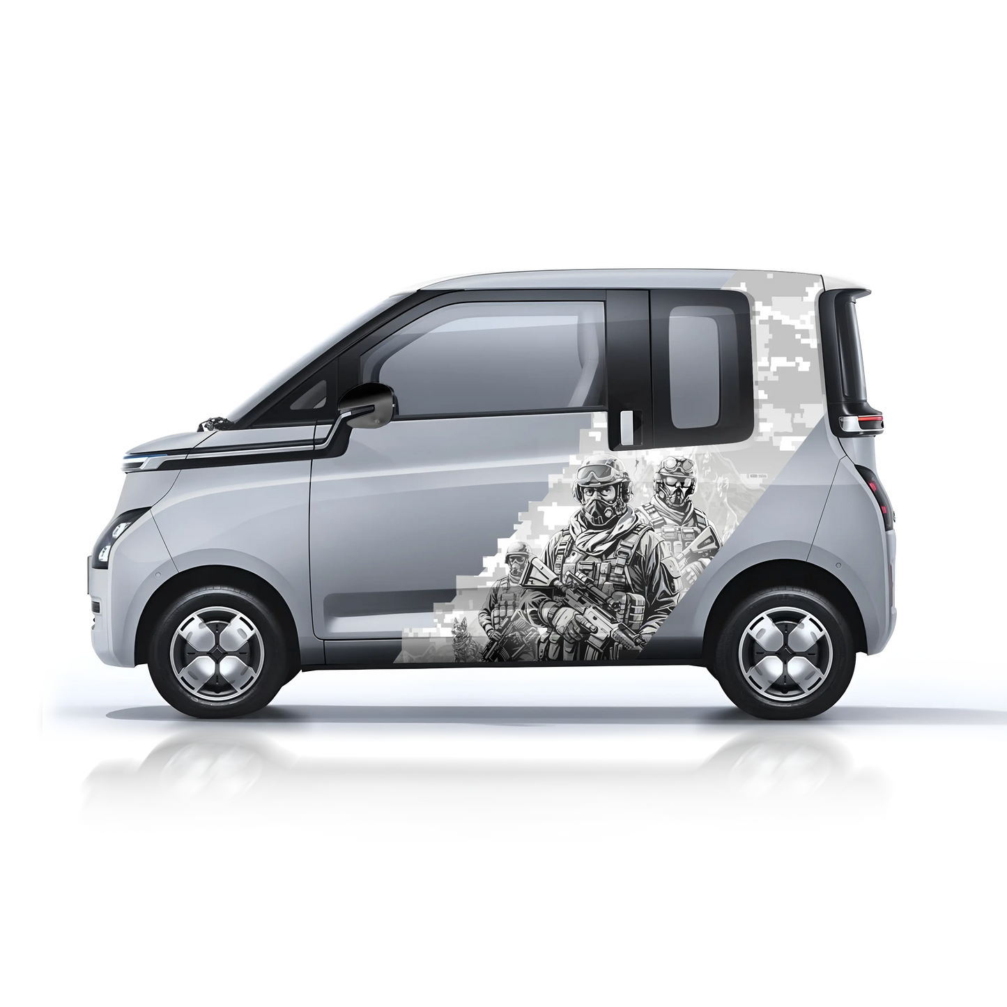 IDE Partial X Series Warrior Edition graphics on an MG Comet silver