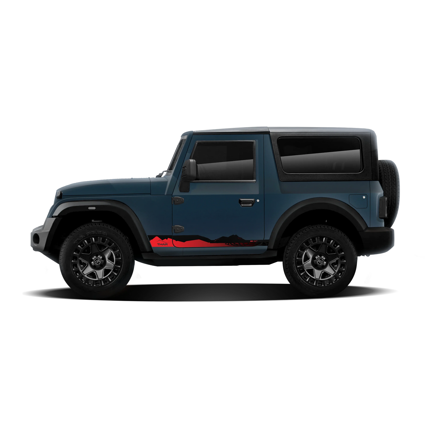 Explorer Edition Side Graphics for Mahindra Thar aquamarine blue