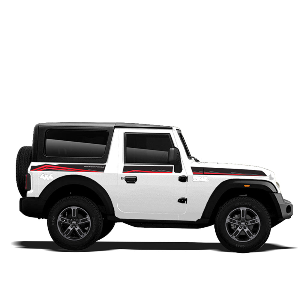 IDE Graphics Series - Trailblazer Edition for Mahindra Thar / Everest White