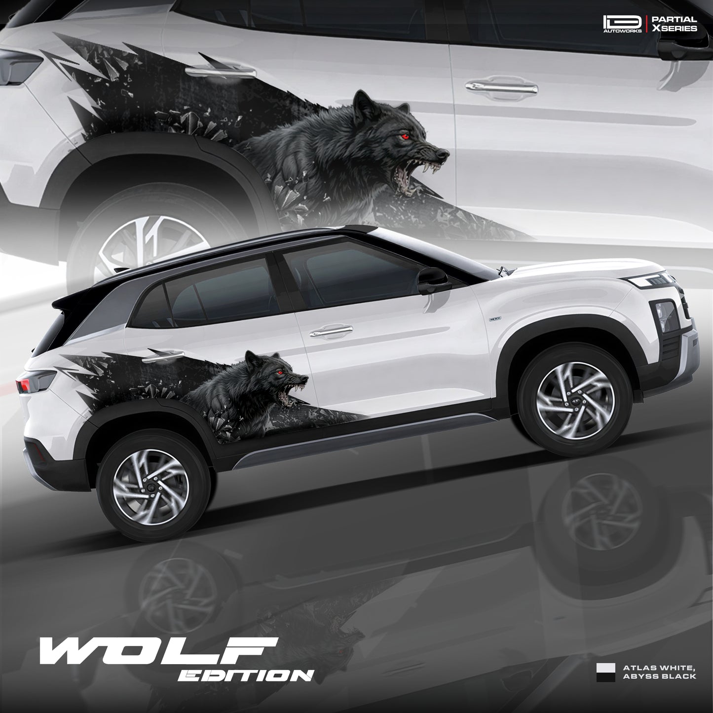 Wolf edition graphics for Hyundai Creta IDE Partial X series