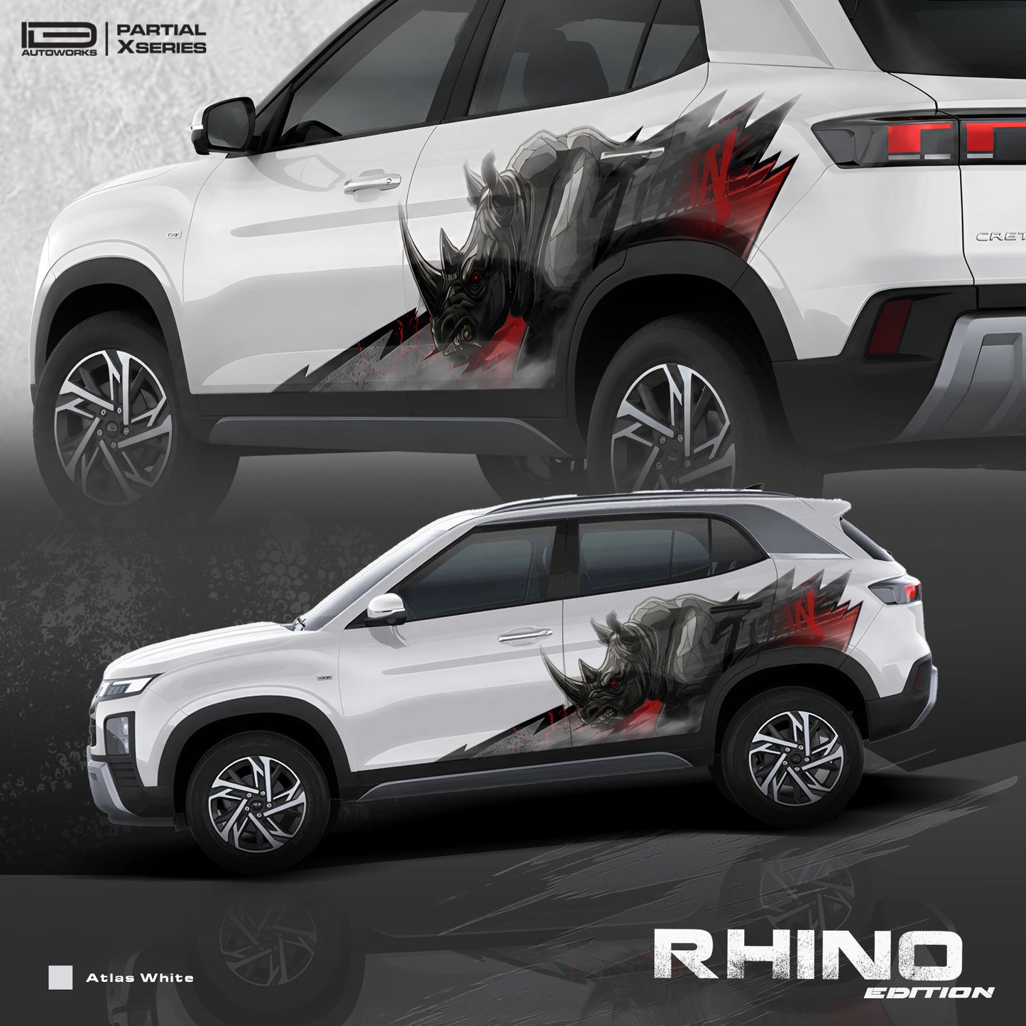 Rhino Edition Graphics for Hyundai Creta IDE Partial X Series
