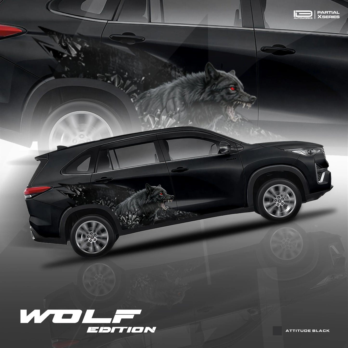 Wolf Edition Graphics for Toyota Innova Hycross  IDE Partial X Series