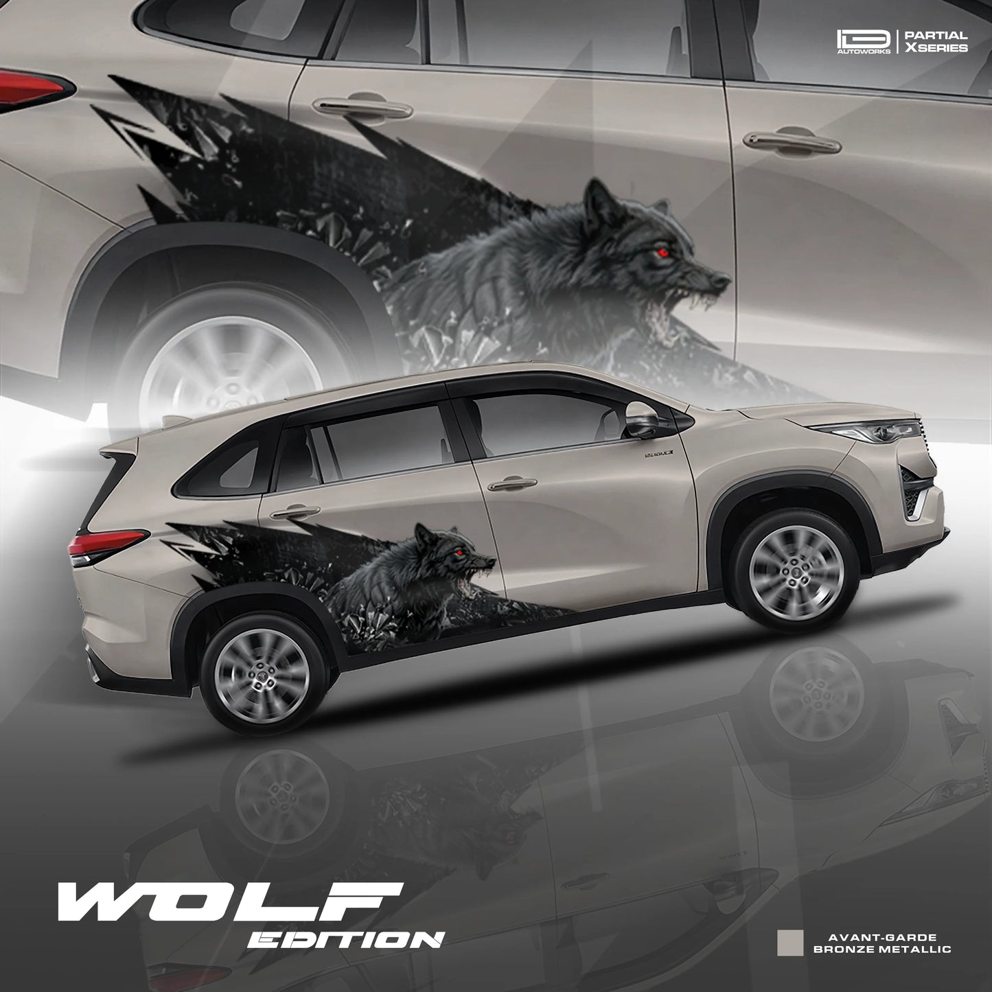 Wolf Edition Graphics for Toyota Innova Hycross  IDE Partial X Series