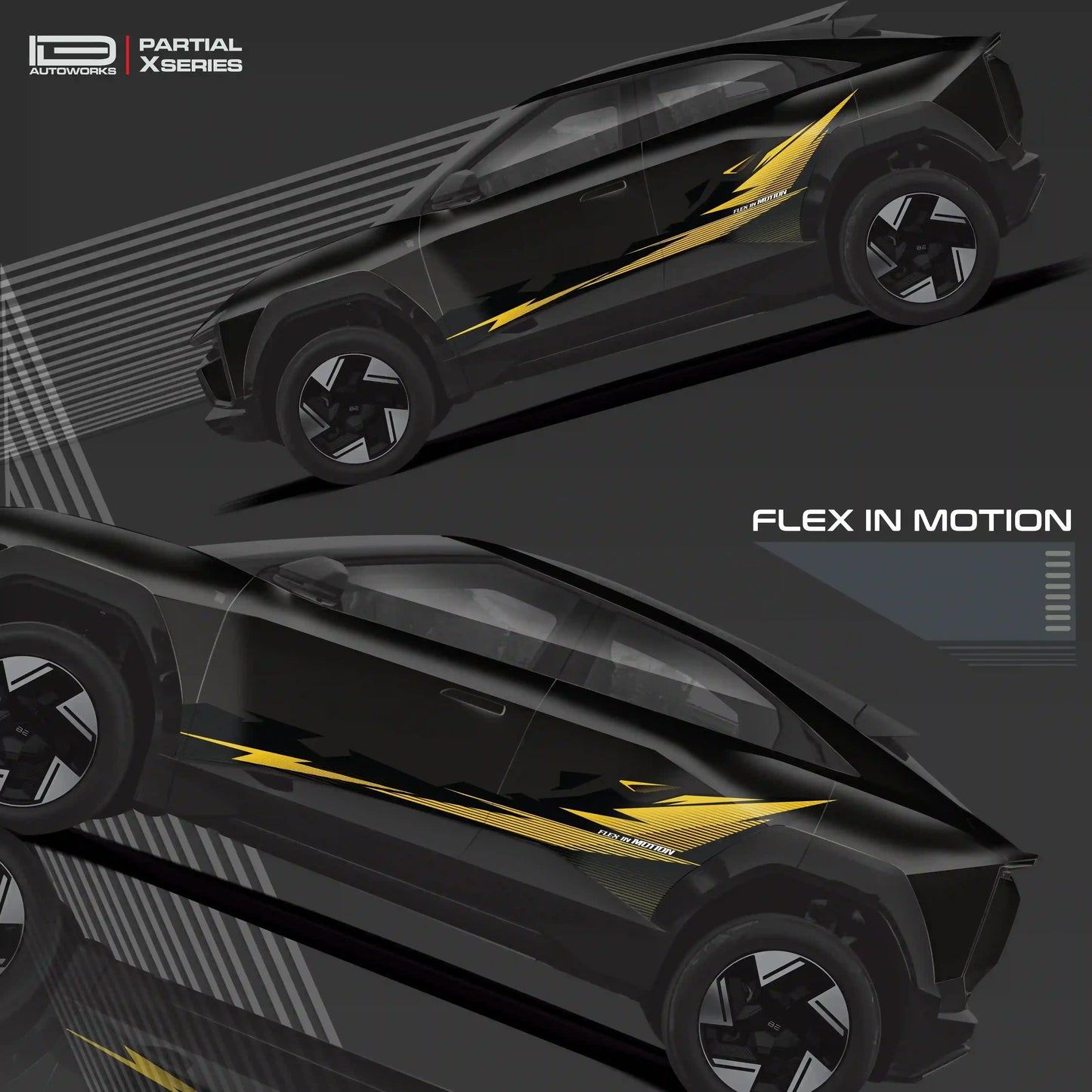 Flex in Motion Edition Graphics for Mahindra BE6 green