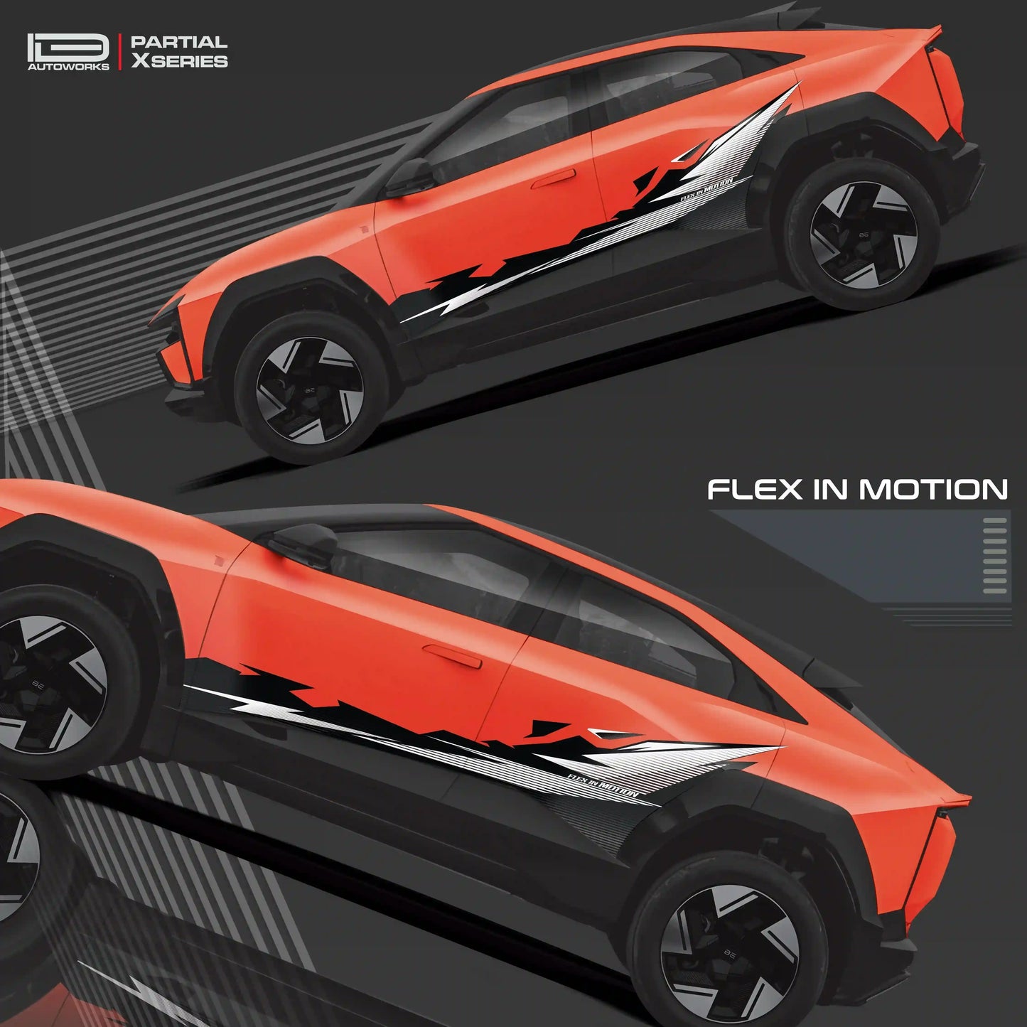 Flex in Motion Edition Graphics for Mahindra BE6 green