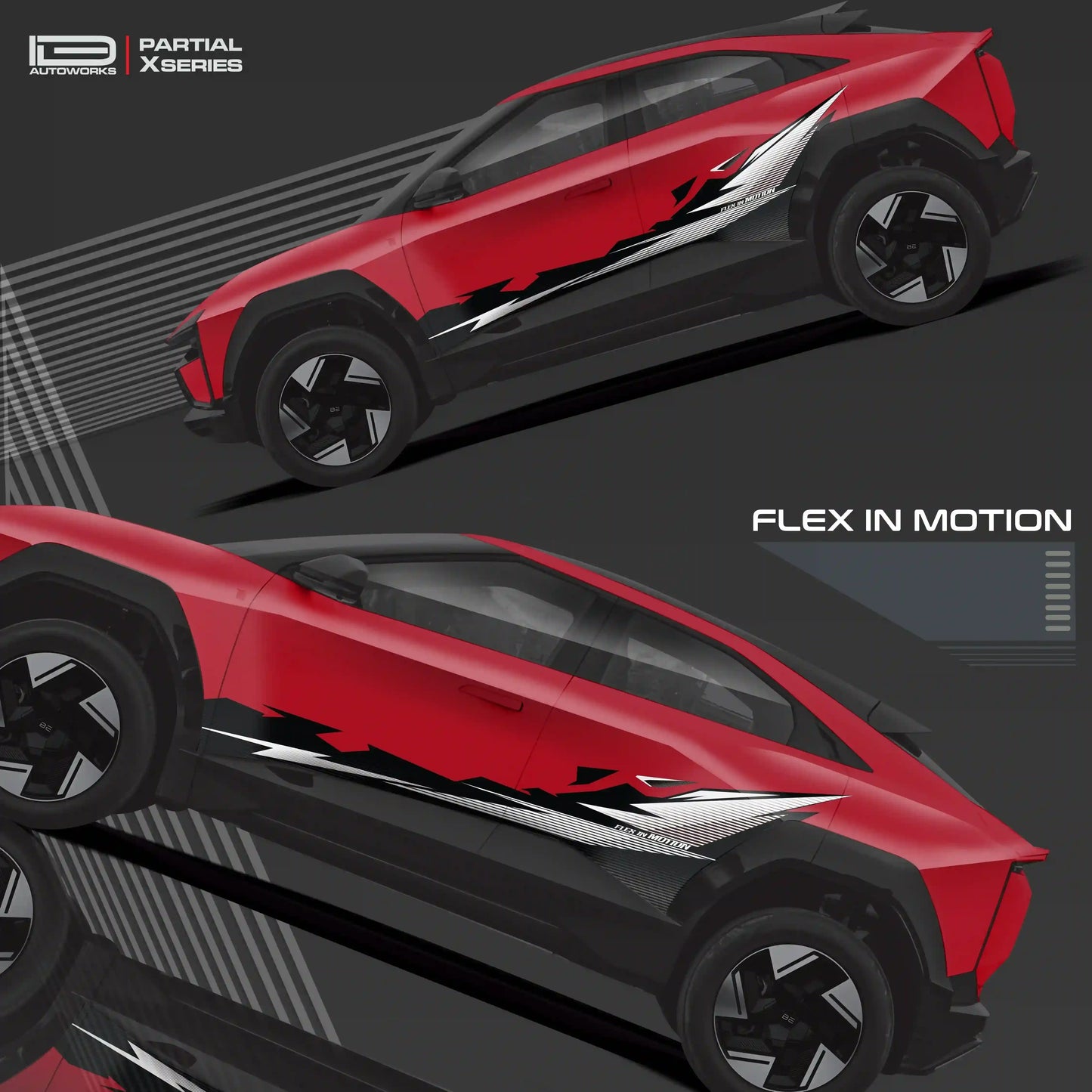Flex in Motion Edition Graphics for Mahindra BE6 green