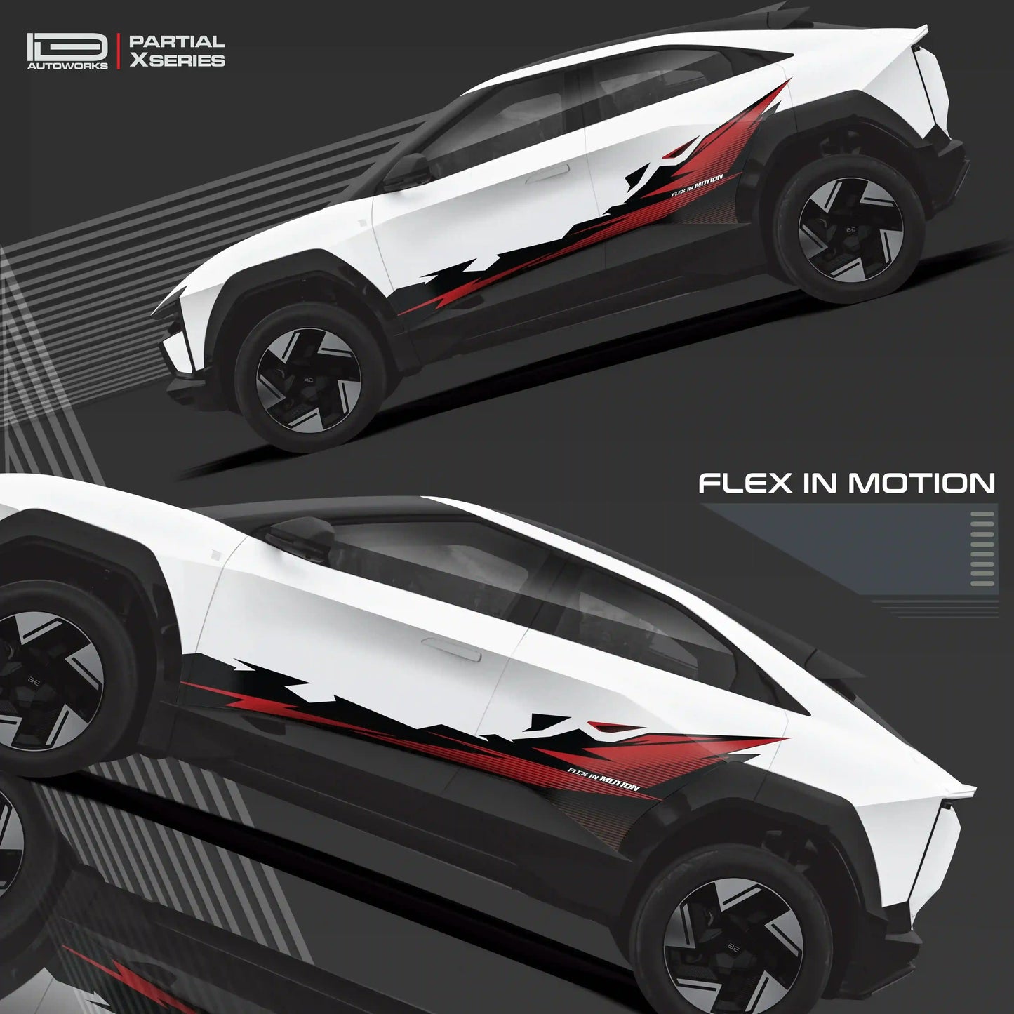 Flex in Motion Edition Graphics for Mahindra BE6 green