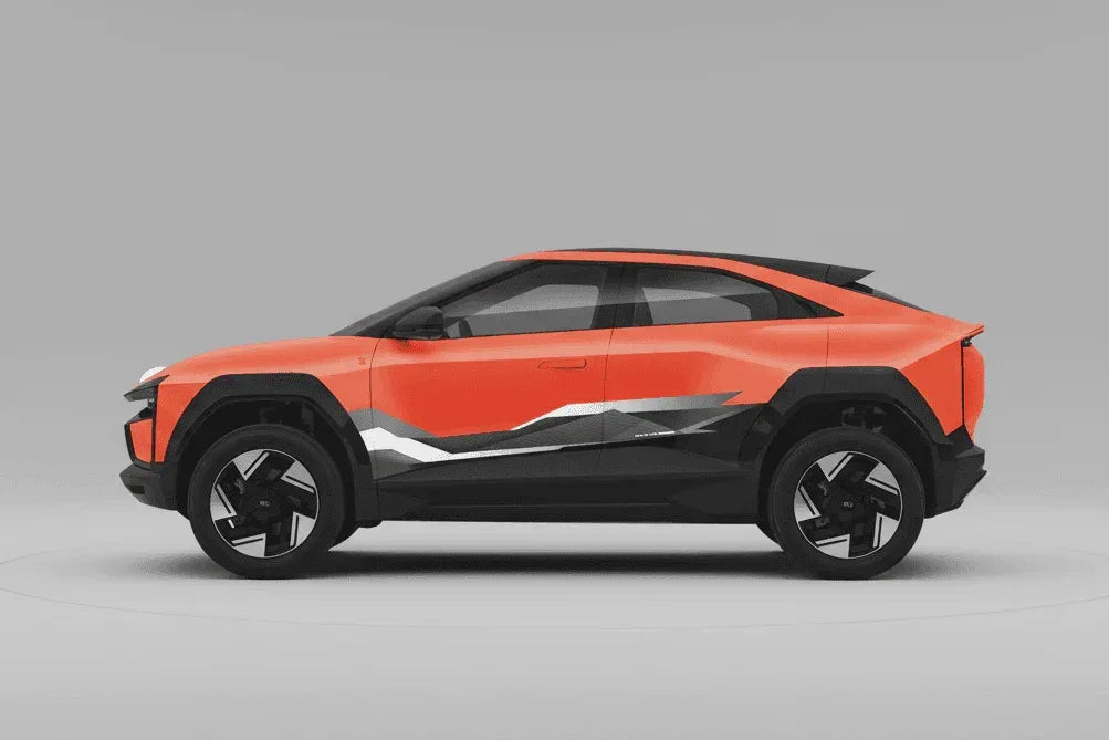 Mute The Noise Edition Graphics for Mahindra BE6 orange