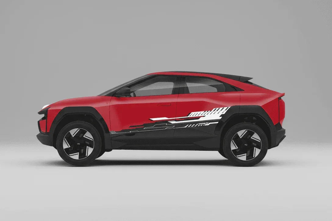 CoreX Edition Graphics for Mahindra BE6 red