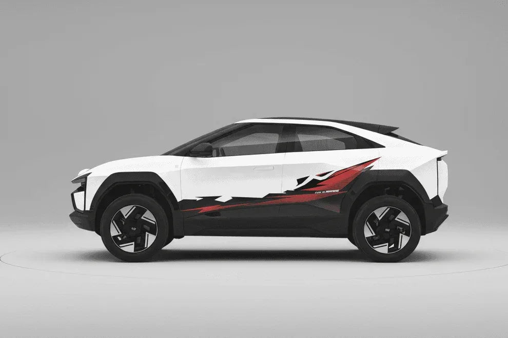 Flex in Motion Edition Graphics for Mahindra BE6 white