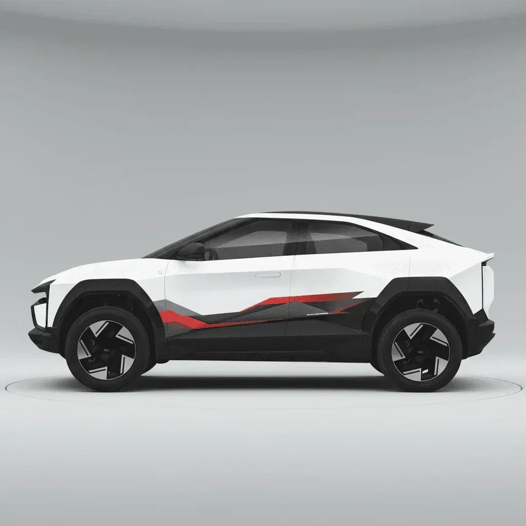 Mute The Noise Edition Graphics for Mahindra BE6 white