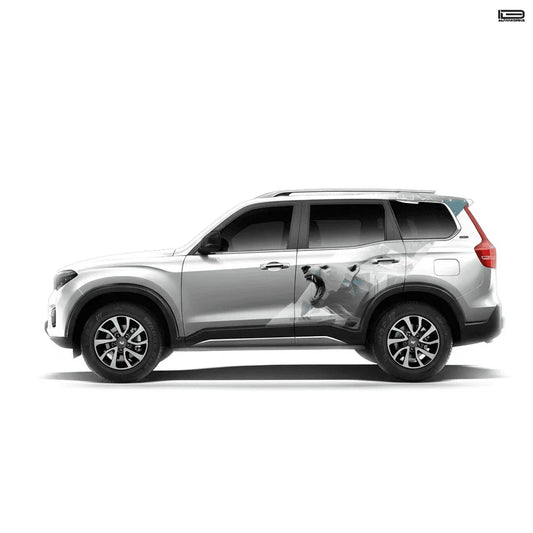 Bear Edition Graphics for Mahindra Scorpio N white