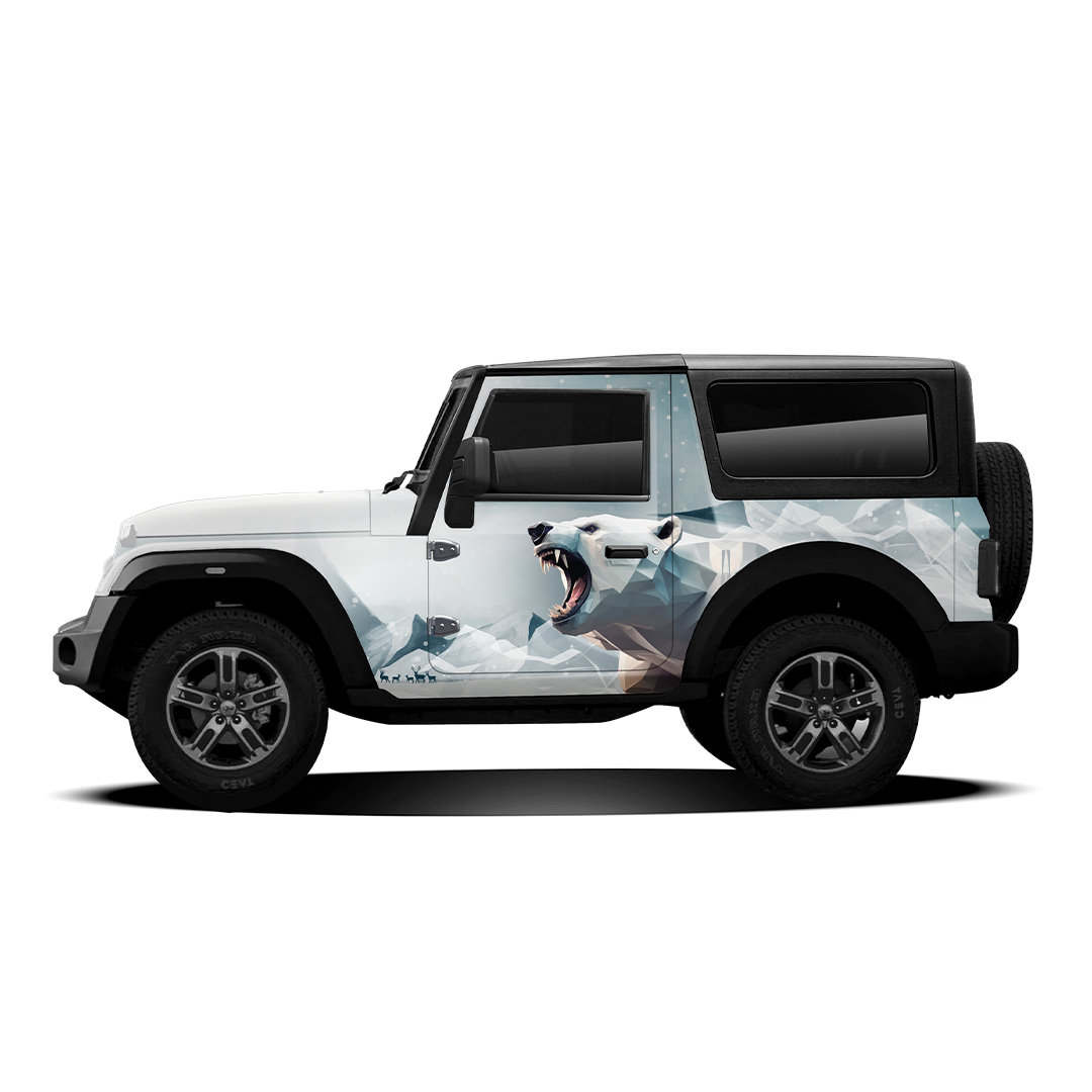 IDE ONE OFF EDITION - Bear Edition for Mahindra Thar (Everest White)