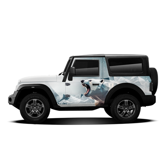 IDE ONE OFF EDITION - Bear Edition for Mahindra Thar (Everest White)