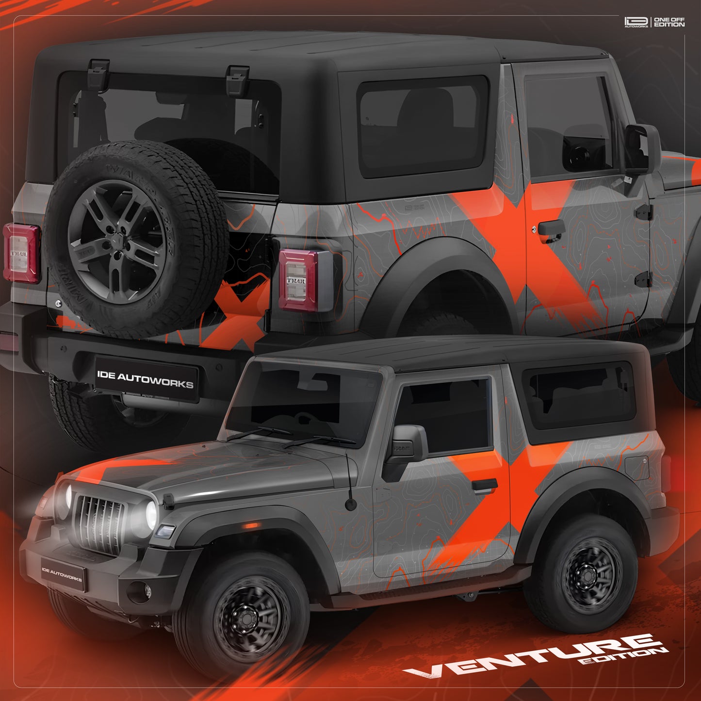 VentureX Edition Graphics for Mahindra Thar 
