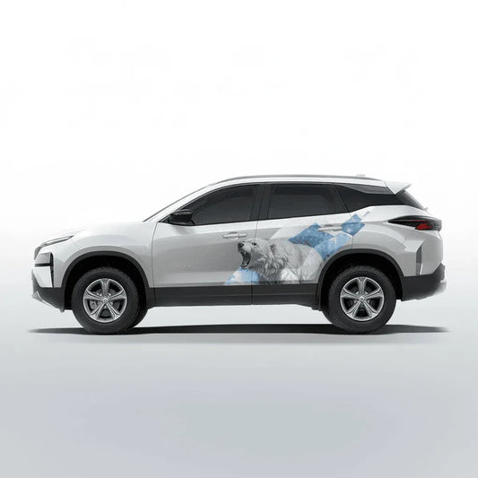 Bear Edition Graphics for Tata Harrier white