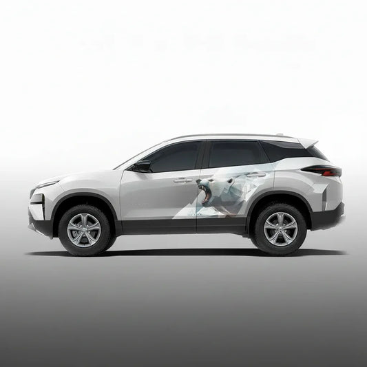 Snow Bear Edition Graphics for Tata Harrier white