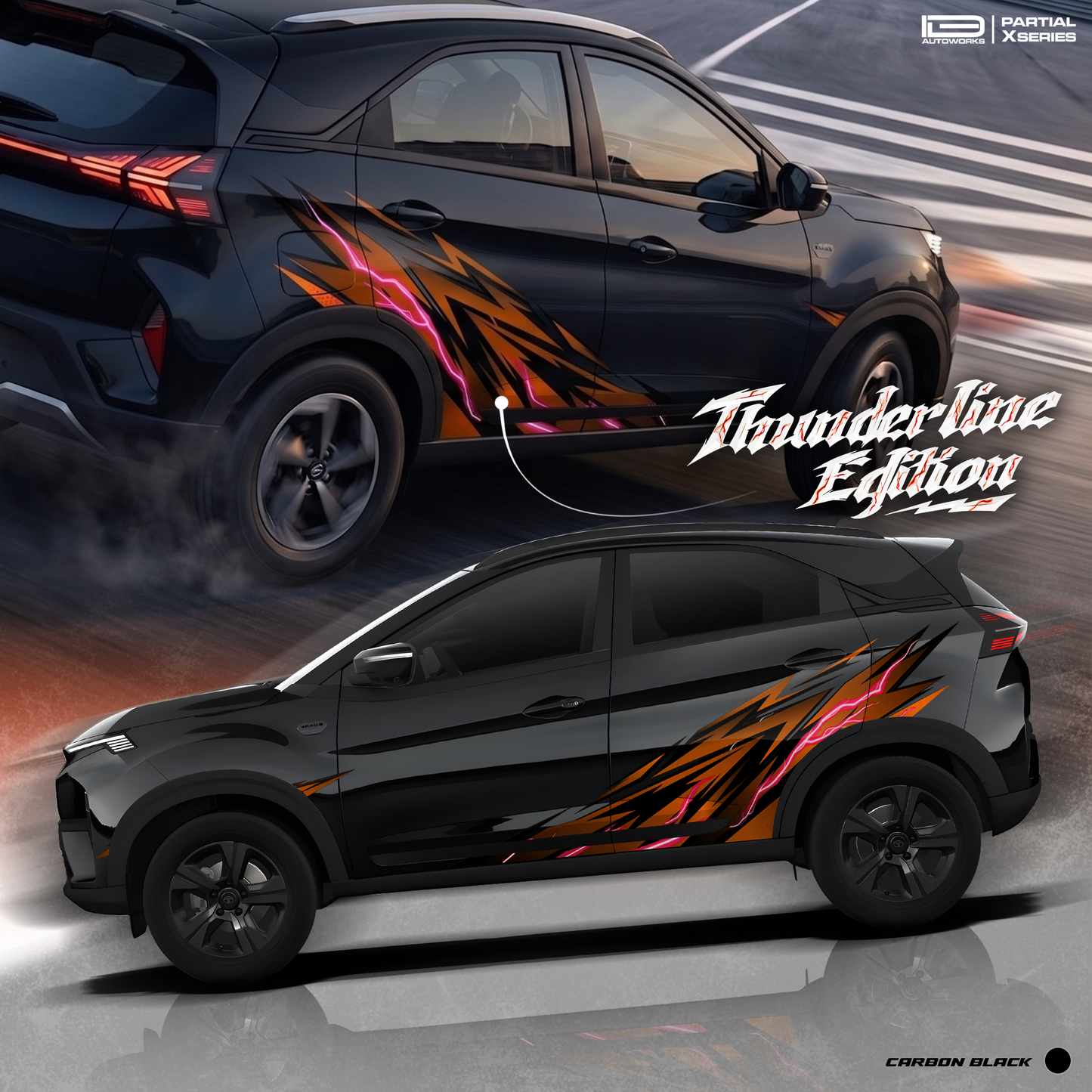 Thunderline Edition Car Graphics for Tata Nexon IDE Partial X Series