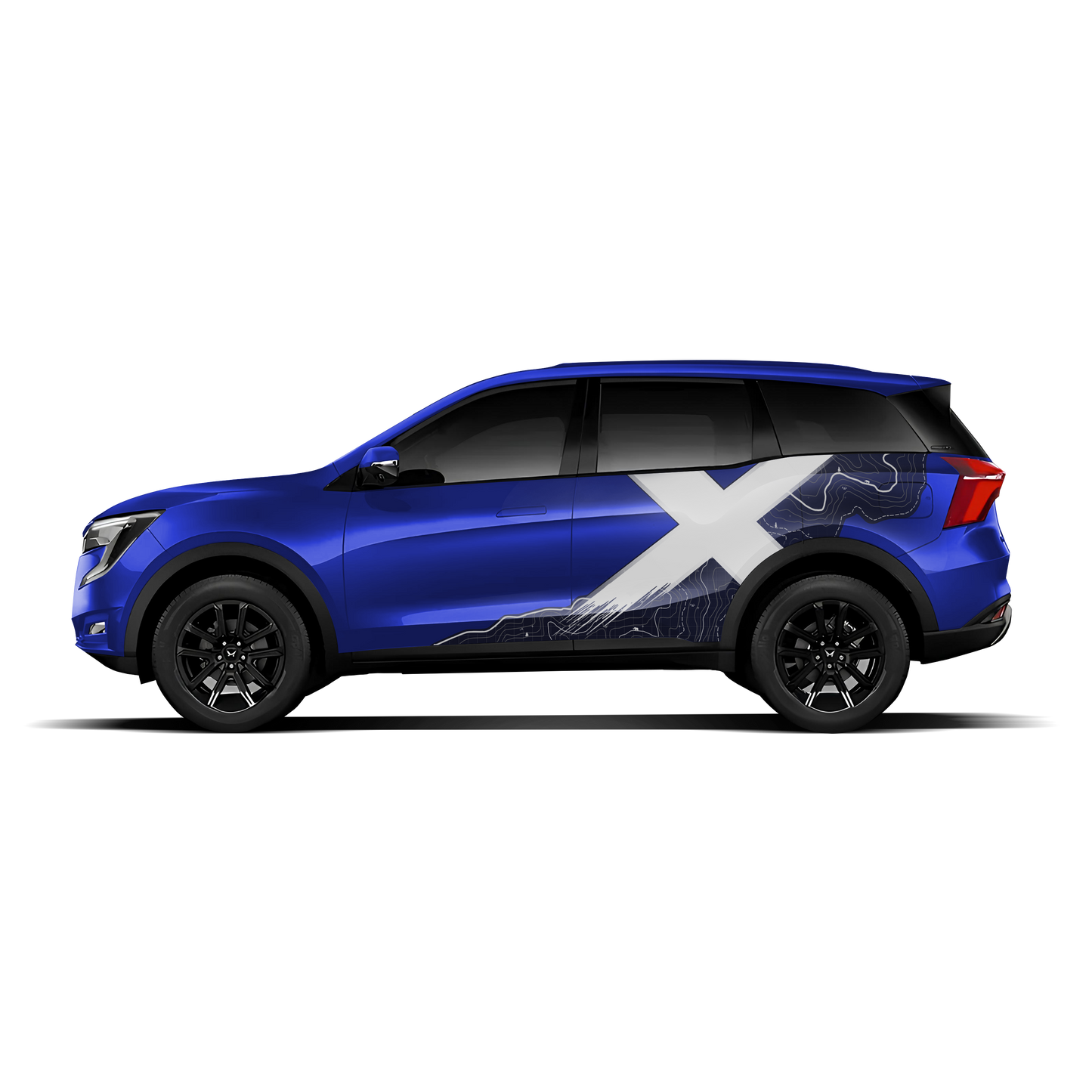 Venture  Edition graphics for the mahindra XUV 700 blue