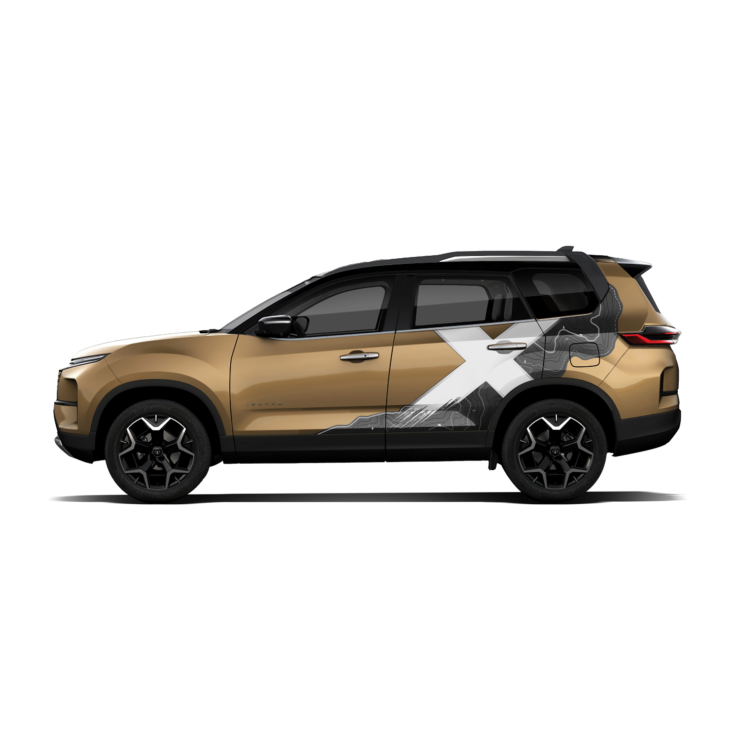 VentureX Edition Graphics for Tata Safari gold