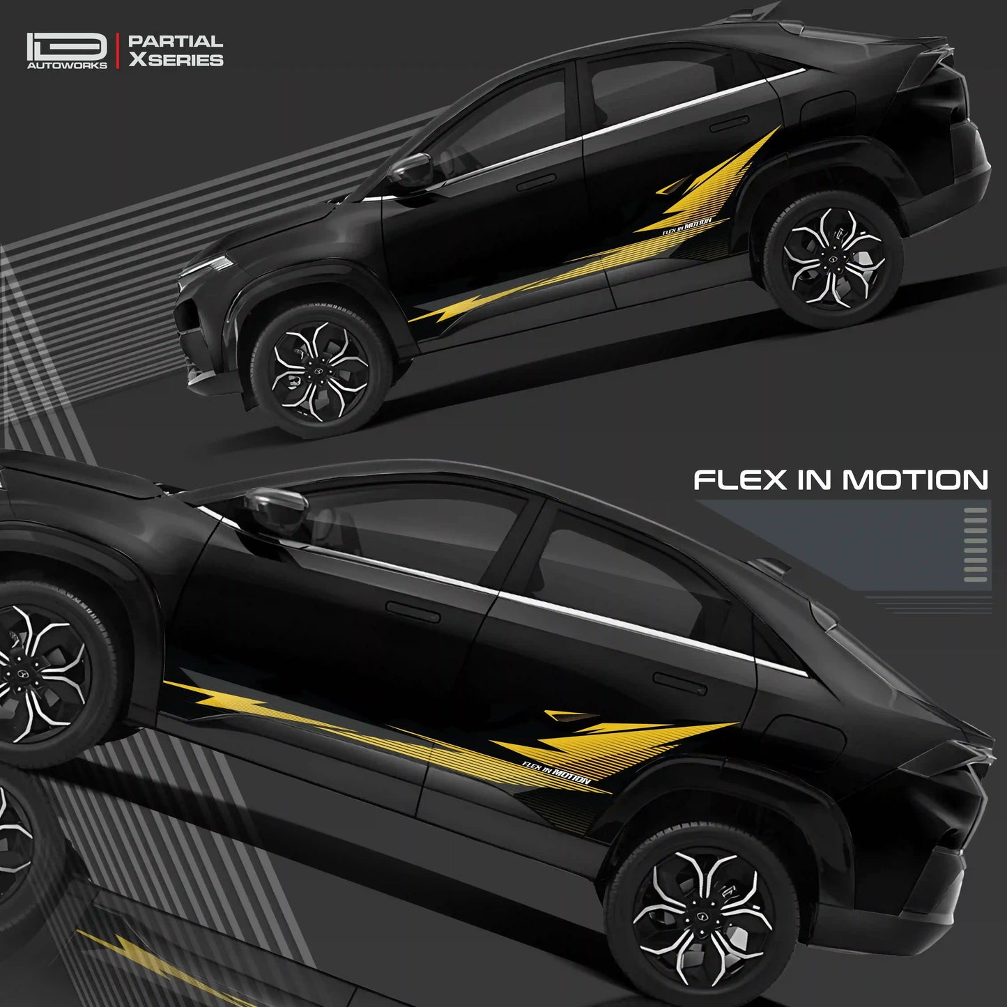 Flex in Motion Edition Graphics for Tata Curvv blue