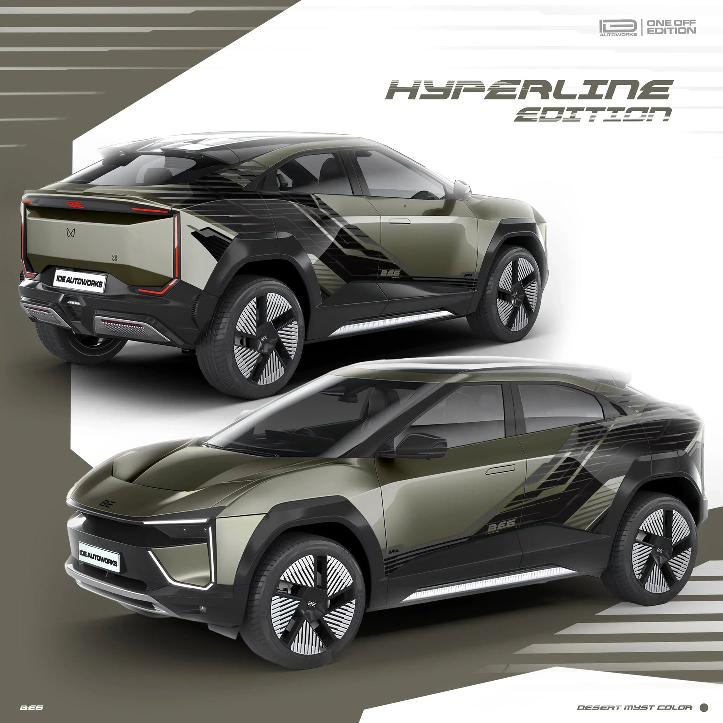 Hyperline Edition Graphics for Mahindra BE6 Desert Myst