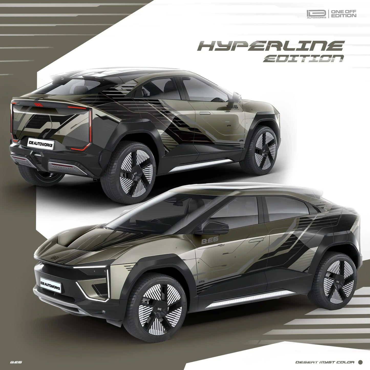 Hyperline Edition Graphics for Mahindra BE6 dessert myst